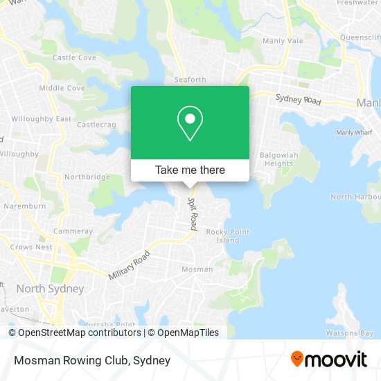 Mosman Rowing Club map