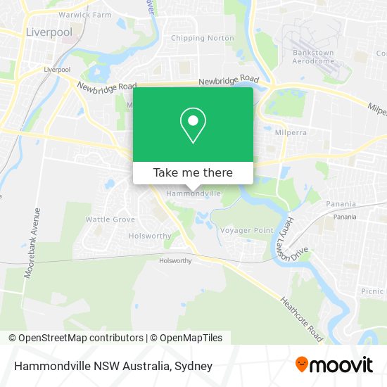 Hammondville NSW Australia map