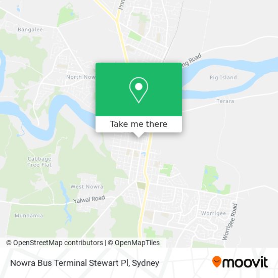 Mapa Nowra Bus Terminal Stewart Pl