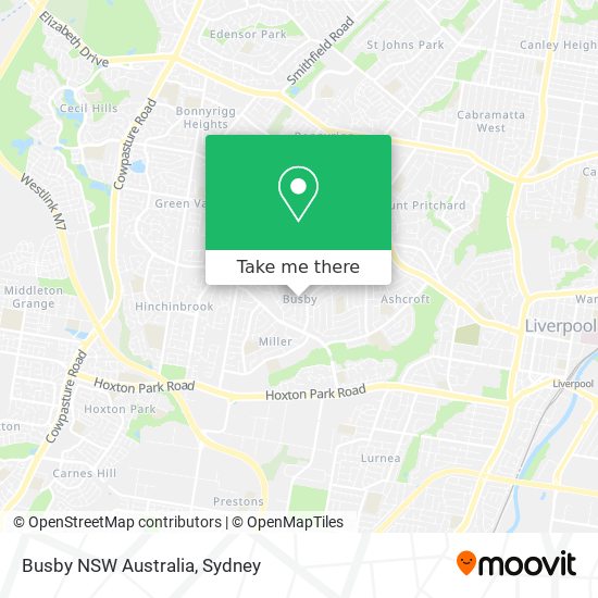 Busby NSW Australia map