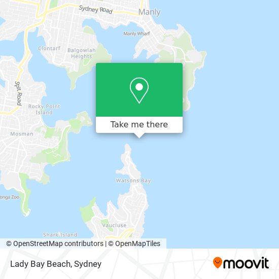 Lady Bay Beach map