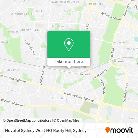 Mapa Novotel Sydney West HQ Rooty Hill