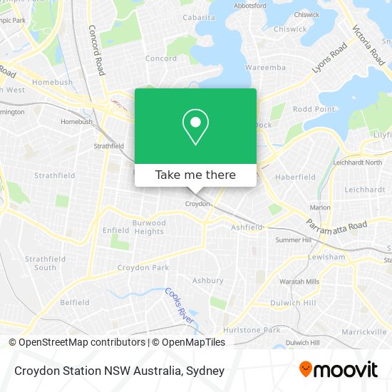 Croydon Station NSW Australia map