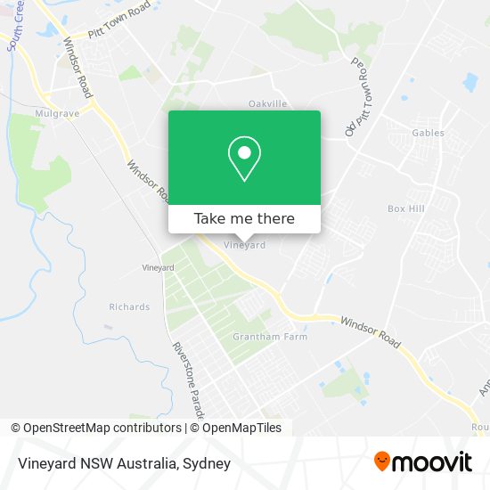 Mapa Vineyard NSW Australia