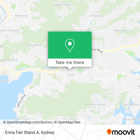 Erina Fair Stand A map