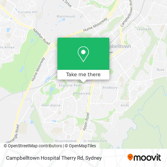 Campbelltown Hospital Therry Rd map