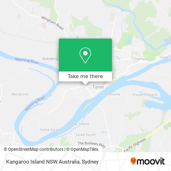 Kangaroo Island NSW Australia map