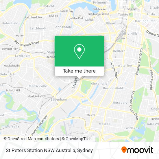 Mapa St Peters Station NSW Australia