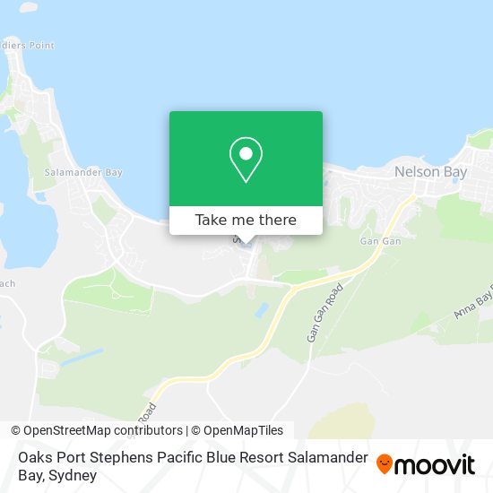Mapa Oaks Port Stephens Pacific Blue Resort Salamander Bay