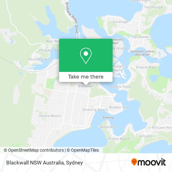 Blackwall NSW Australia map