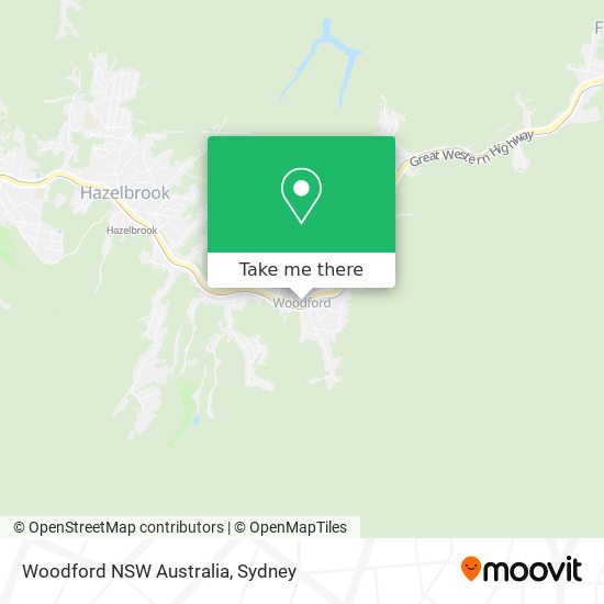 Woodford NSW Australia map