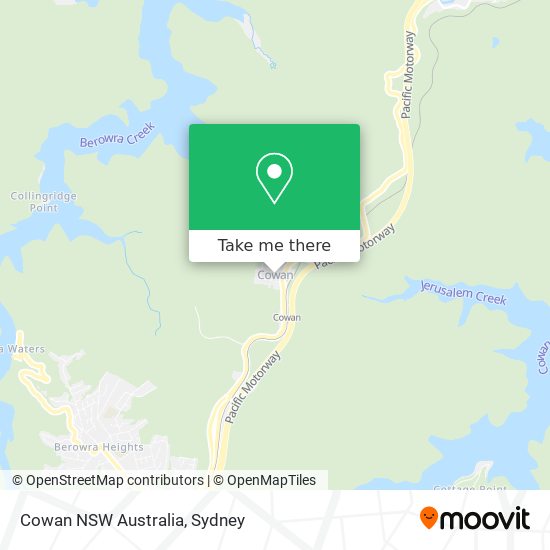Cowan NSW Australia map