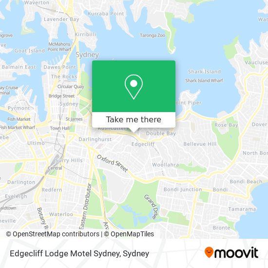 Edgecliff Lodge Motel Sydney map