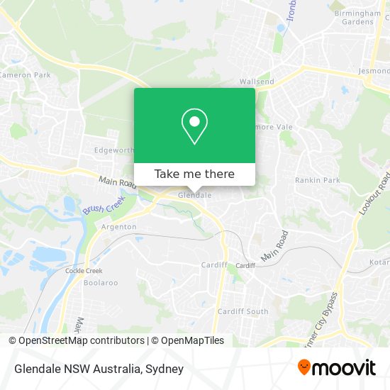 Glendale NSW Australia map