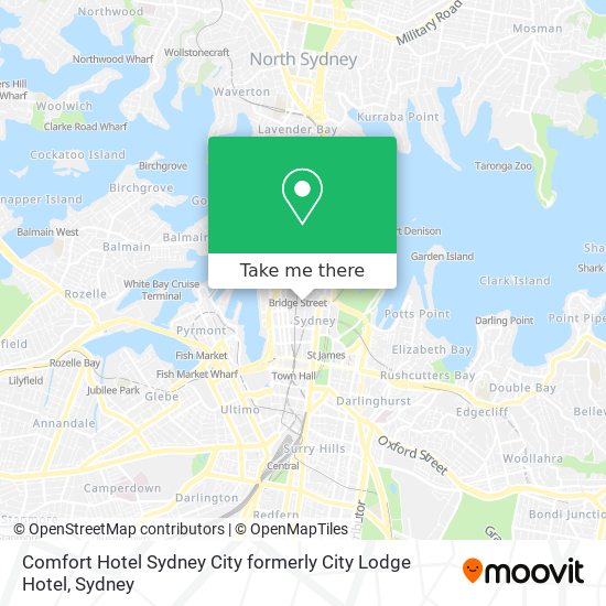 Comfort Hotel Sydney City formerly City Lodge Hotel map