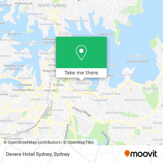 Devere Hotel Sydney map