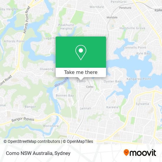 Como NSW Australia map