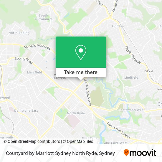 Mapa Courtyard by Marriott Sydney North Ryde