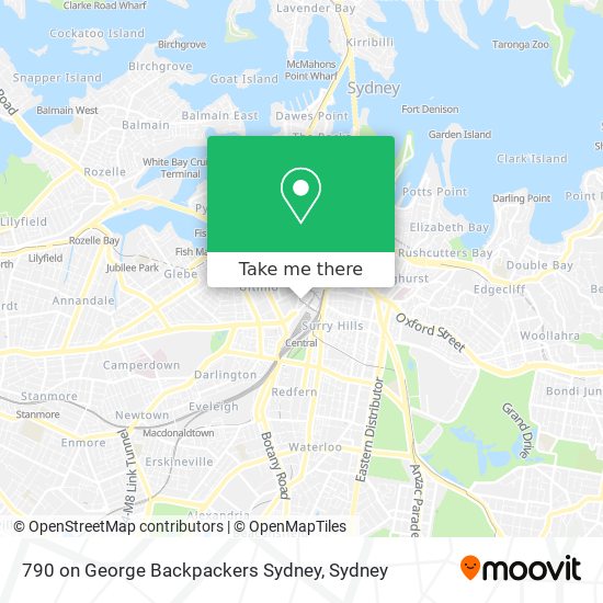 790 on George Backpackers Sydney map