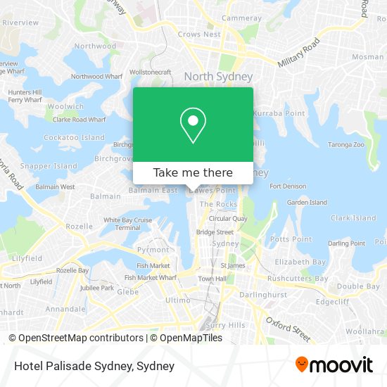 Mapa Hotel Palisade Sydney