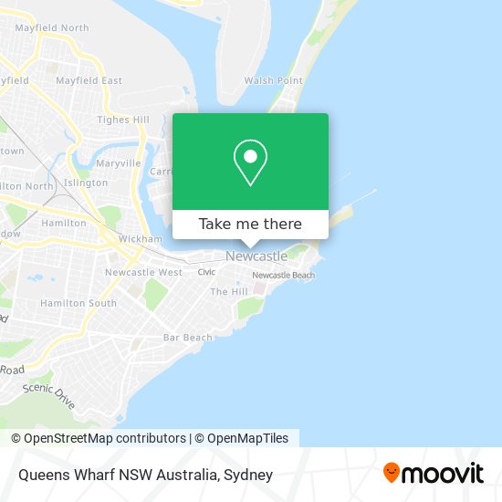 Mapa Queens Wharf NSW Australia