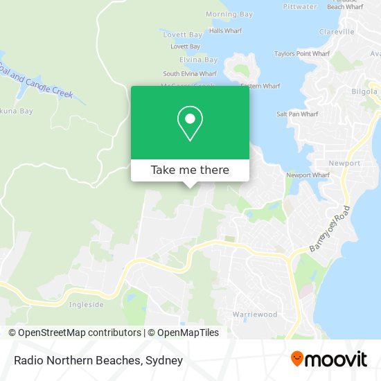 Mapa Radio Northern Beaches