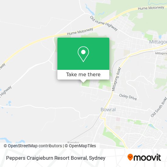 Peppers Craigieburn Resort Bowral map