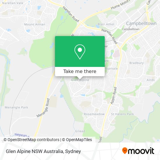 Mapa Glen Alpine NSW Australia
