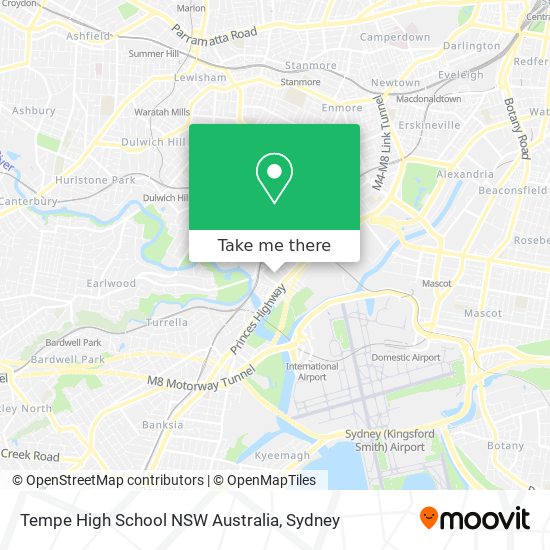 Tempe High School NSW Australia map