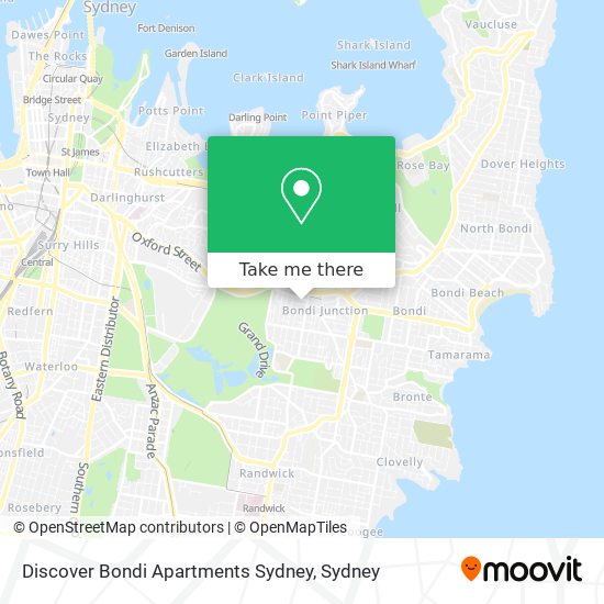 Mapa Discover Bondi Apartments Sydney