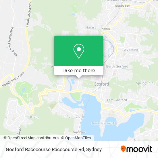 Mapa Gosford Racecourse Racecourse Rd