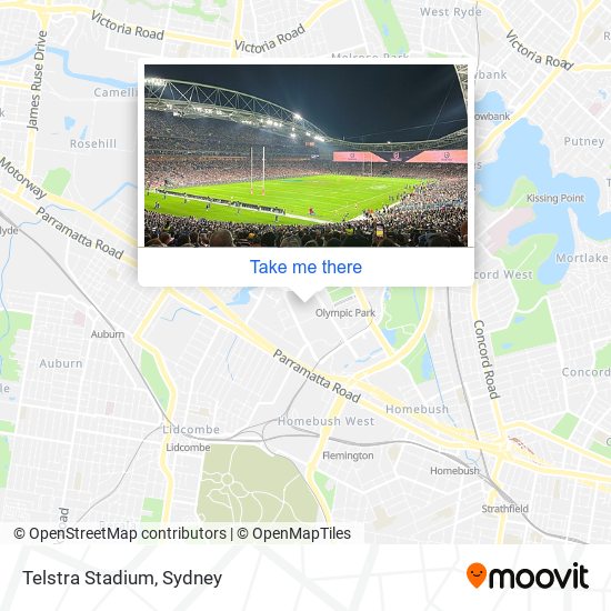 Telstra Stadium map