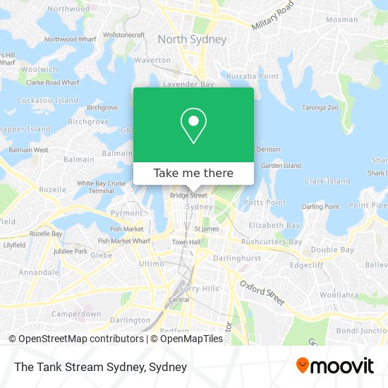 Mapa The Tank Stream Sydney