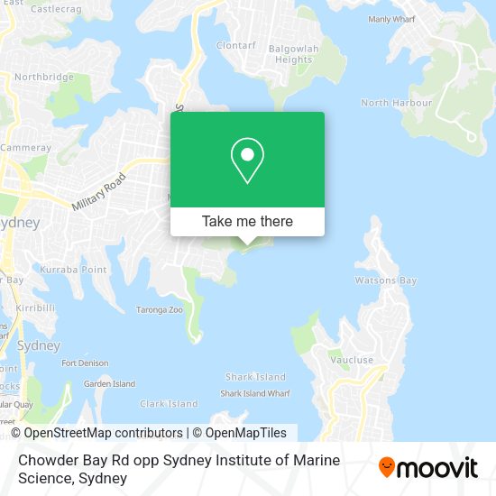 How to get to Chowder Bay Rd opp Sydney Institute of Marine Science in