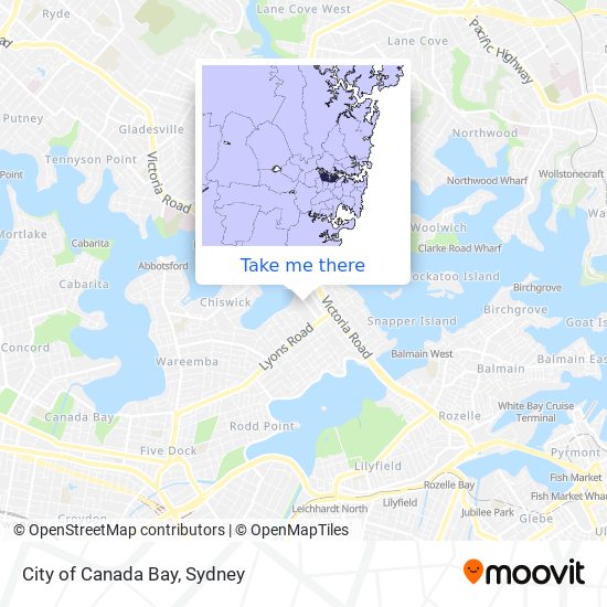 City of Canada Bay map