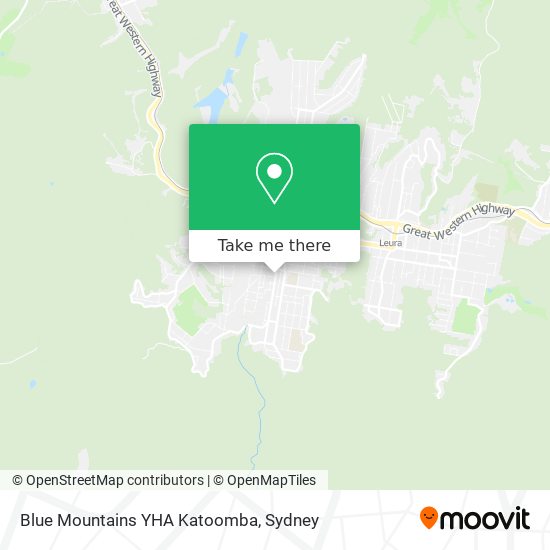 Mapa Blue Mountains YHA Katoomba