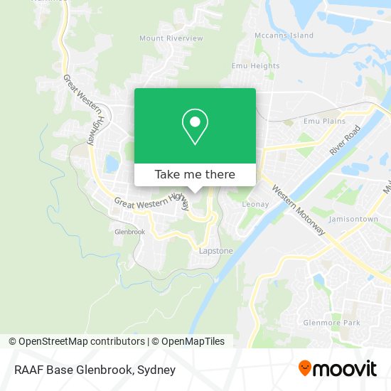 RAAF Base Glenbrook map