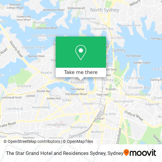The Star Grand Hotel and Residences Sydney map