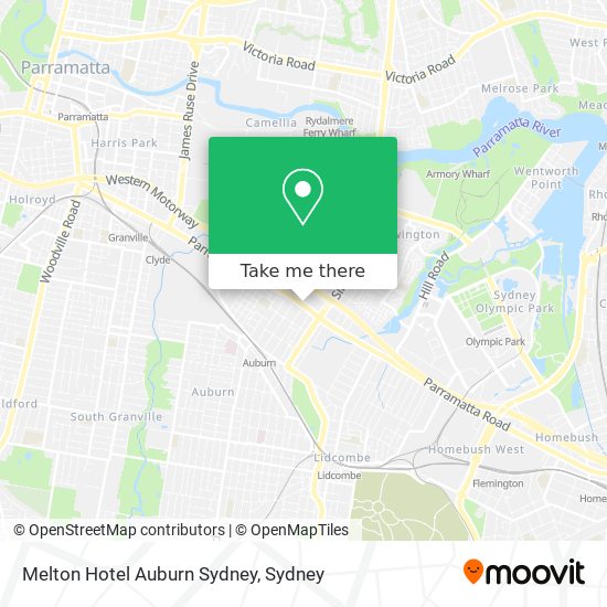 Melton Hotel Auburn Sydney map