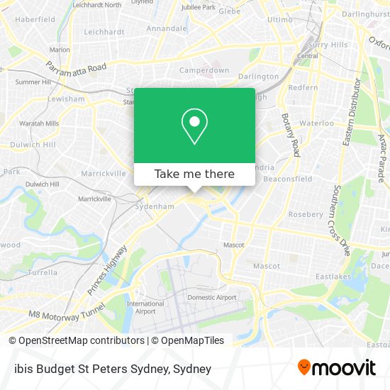 ibis Budget St Peters Sydney map