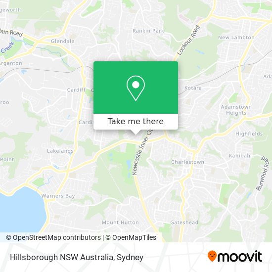 Mapa Hillsborough NSW Australia