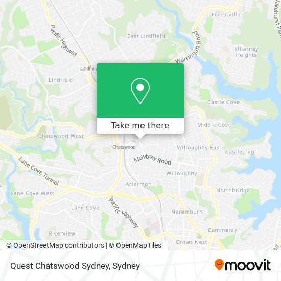 Quest Chatswood Sydney map