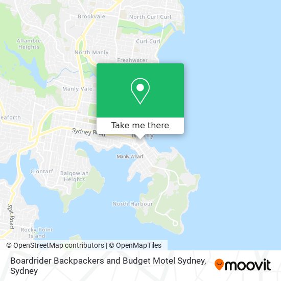 Mapa Boardrider Backpackers and Budget Motel Sydney