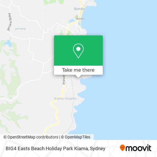 BIG4 Easts Beach Holiday Park Kiama map