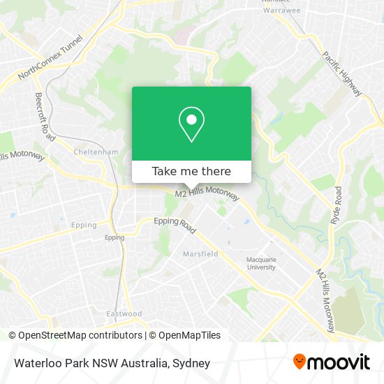 Waterloo Park NSW Australia map