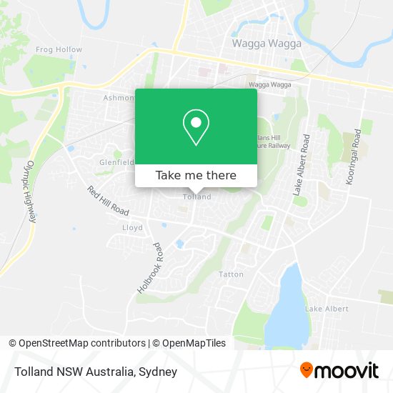 Mapa Tolland NSW Australia