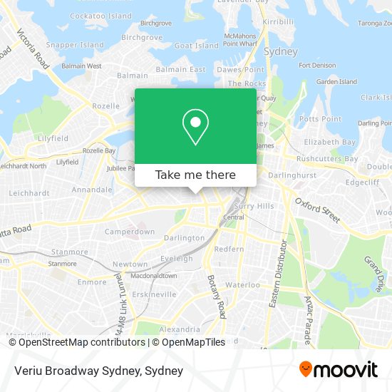 Mapa Veriu Broadway Sydney