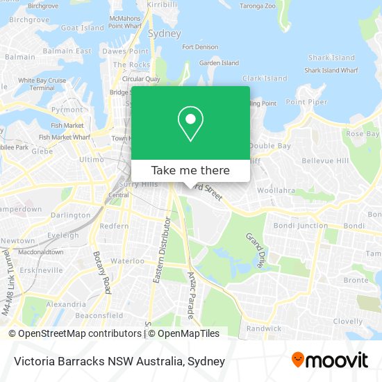 Victoria Barracks NSW Australia map