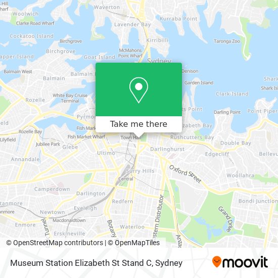 Museum Station Elizabeth St Stand C map