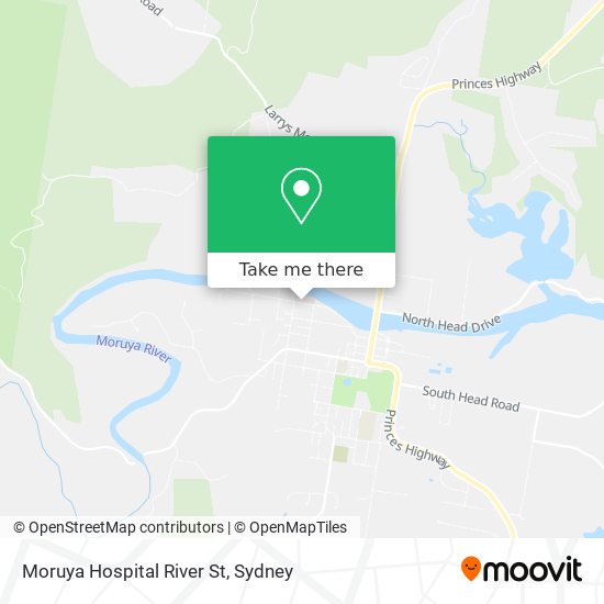 Mapa Moruya Hospital River St